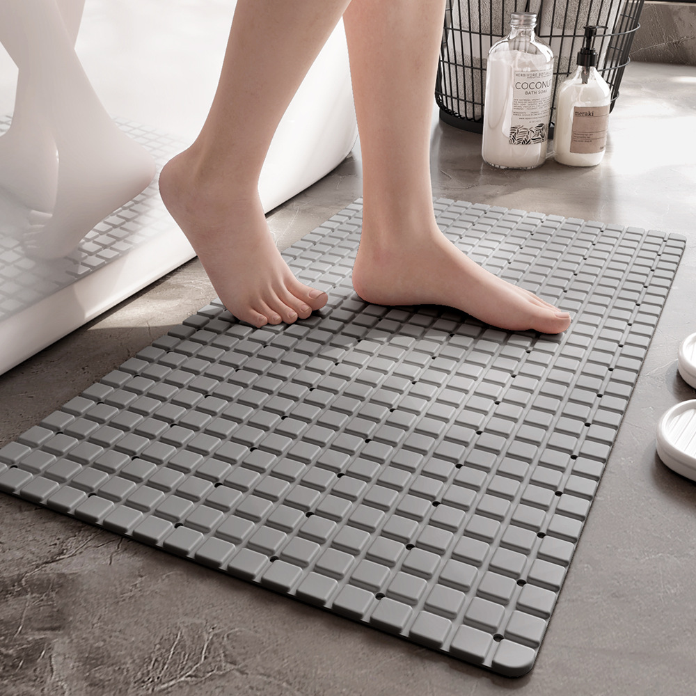 Bamboo Bath Mat - 1pc PVC Non-Slip Bath Mat with