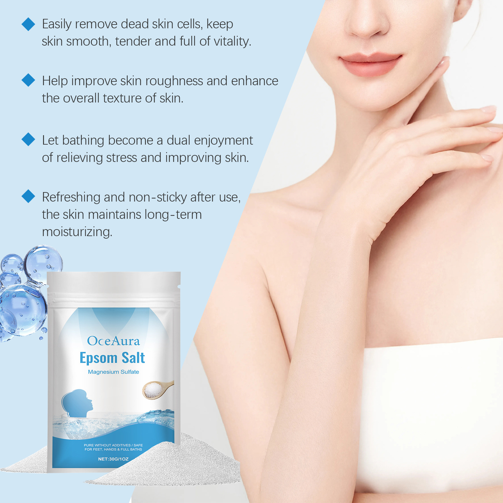 OceAura Epsom Salt Bath Stress - đánh giá và giá Bath Salts Magnesium