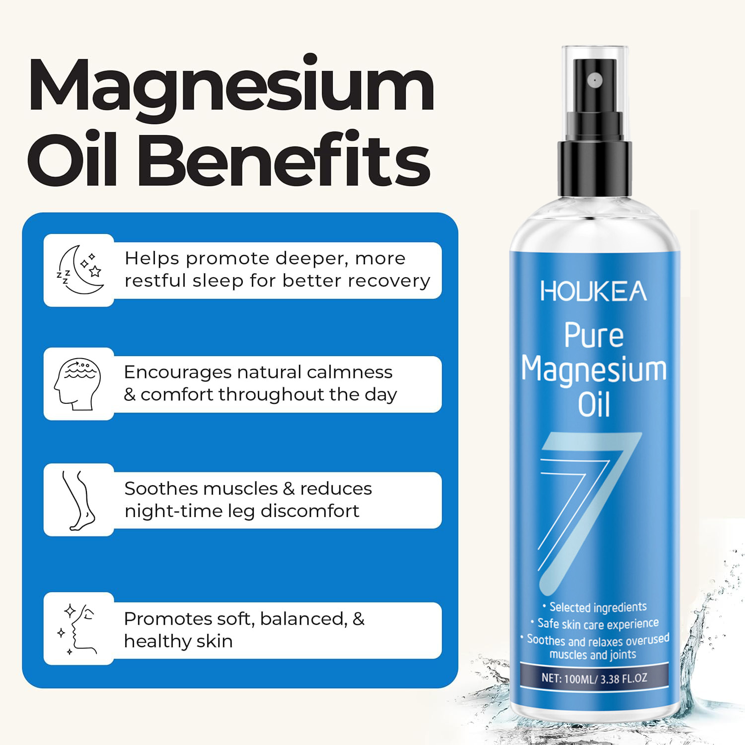 Pure Magnesium Oil Spray Grade - đánh giá và giá Bath Salts Magnesium
