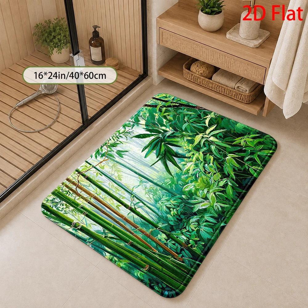 Tropical Bamboo Jungle Pattern - đánh giá và giá Bamboo Bath Mat