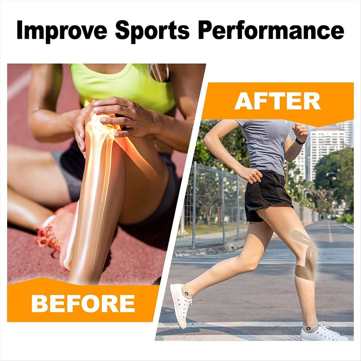10pcs Precut Kinesiology Knee  - đánh giá và giá Sports Taping Precut
