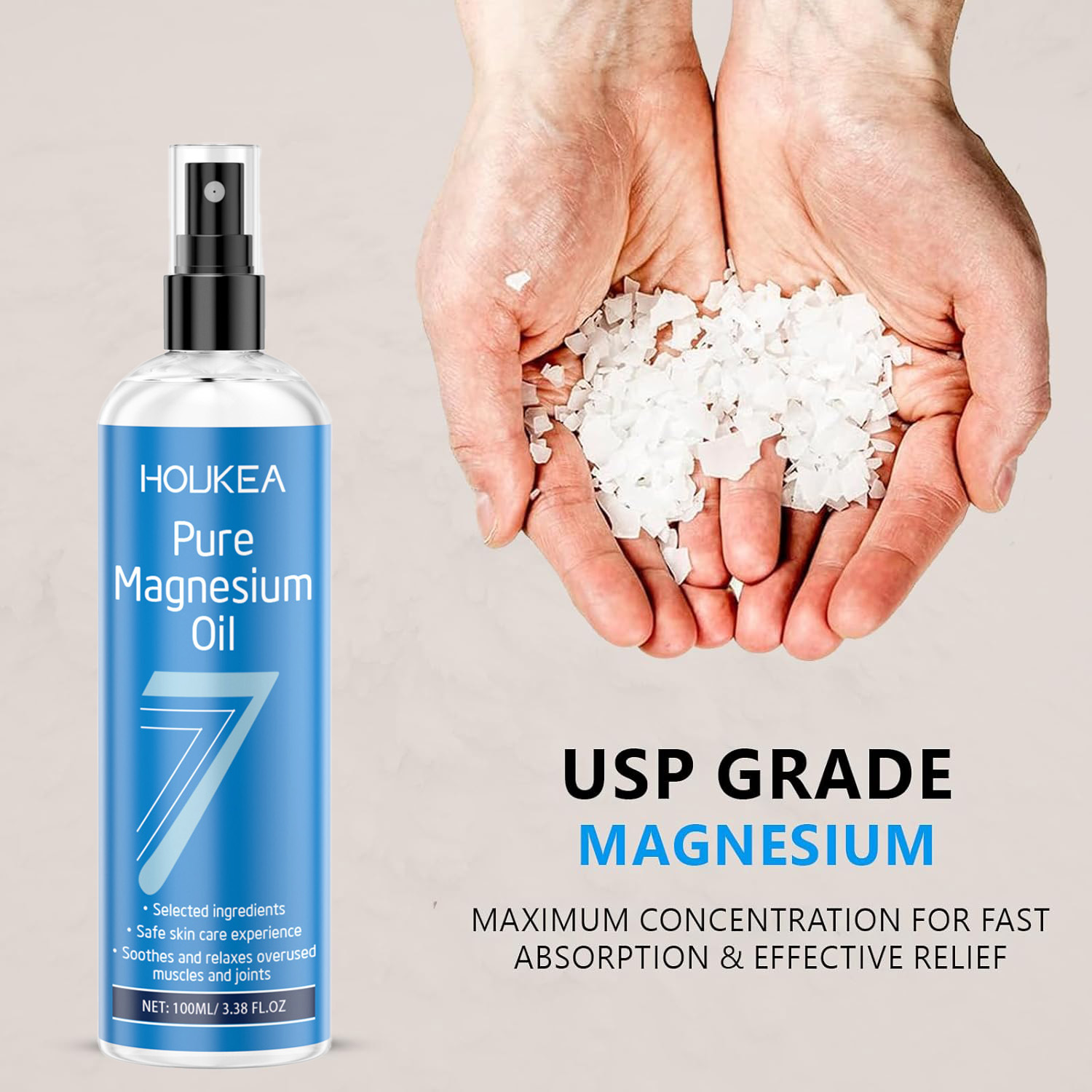 Pure Magnesium Oil Spray - USP - đánh giá và giá Bath Salts Magnesium